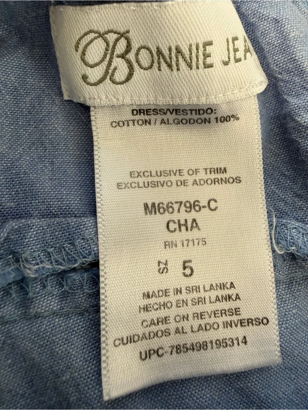 Vintage Y2K Bonnie Jean Girls American Patriotic Cotton Sundress Size 5